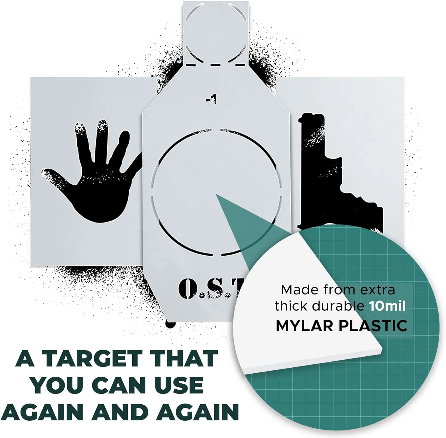 OST Silhouette Stencil Kit | Large Cardboard Silhouette Targets | Range Accessories