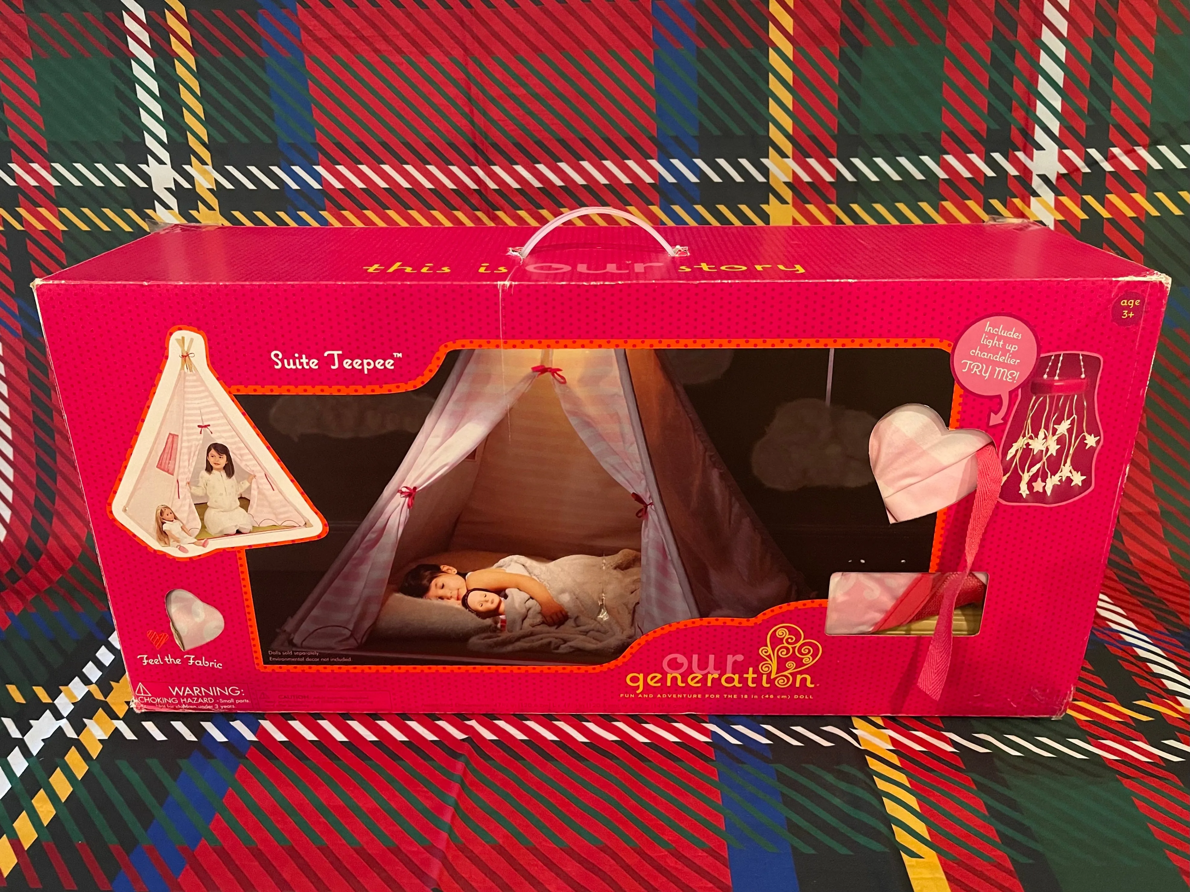 Our Generation Suite Camping Play Tent for Dolls and Kids Pink