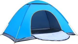 Outdoor Automatic Pop Up Camping Tent, 3-4 Person Family Beach Tent,Camping Tent Waterproof, Hiking Travelling Tents Ultralight Sun Shelter, Windproof and Rainproof Ventilation
