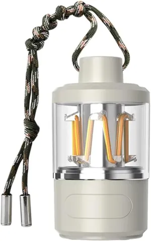 Outdoor Camping Lamp Lightweight Decorative Night Light Charging Table Lamp with Atmosphere Creative Tent Campsite SB-C Rechargeable 48H Runtime IP44 Waterproof COB Dual Light Dimmable