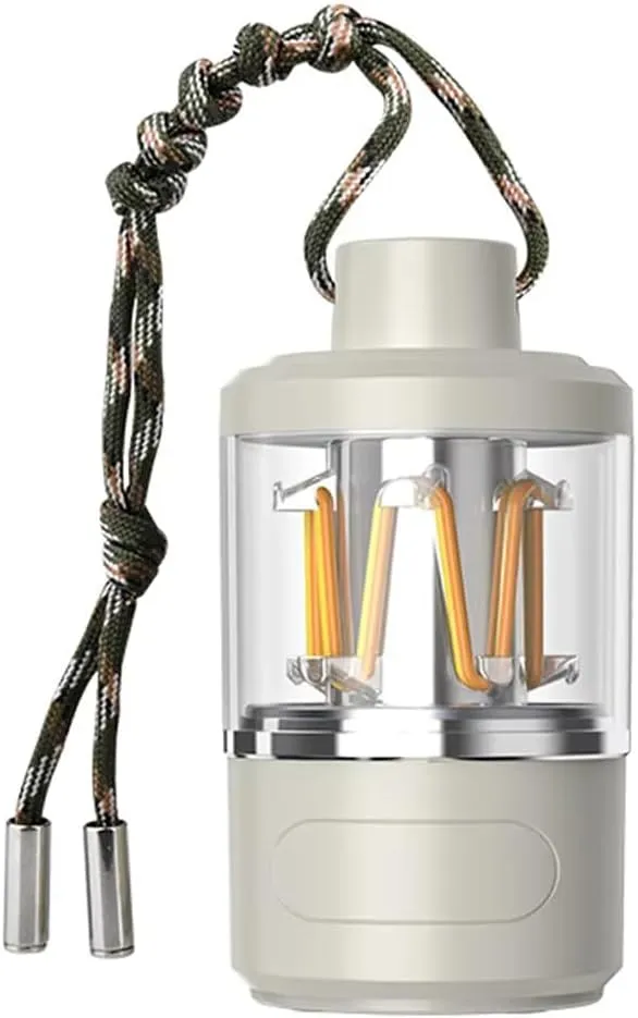 Outdoor Camping Lamp Lightweight Decorative Night Light Charging Table Lamp with Atmosphere Creative Tent Campsite SB-C Rechargeable 48H Runtime IP44 Waterproof COB Dual Light Dimmable