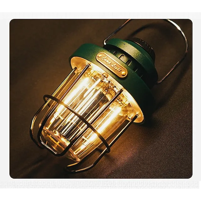 Outdoor Camping Light LED Retro Horse Lantern Portable Tent Light Convenient USB Rechargeable Camping Lantern