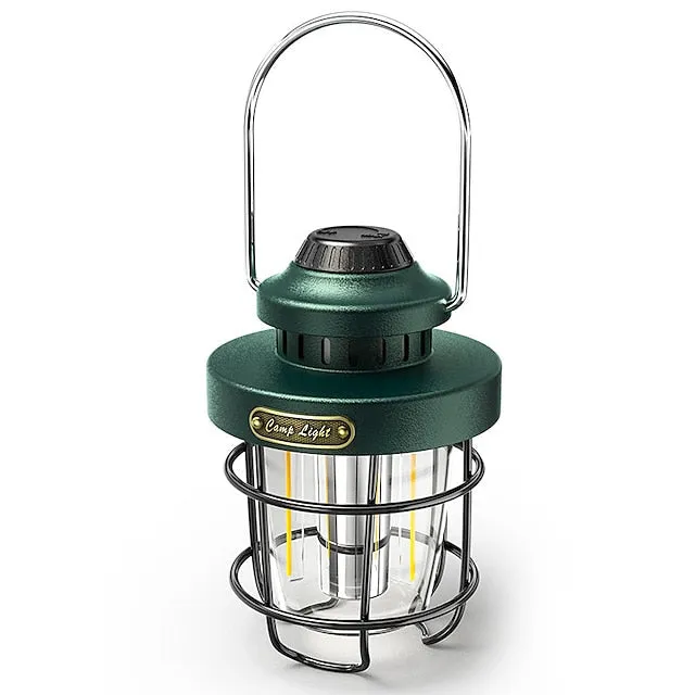 Outdoor Camping Light LED Retro Horse Lantern Portable Tent Light Convenient USB Rechargeable Camping Lantern