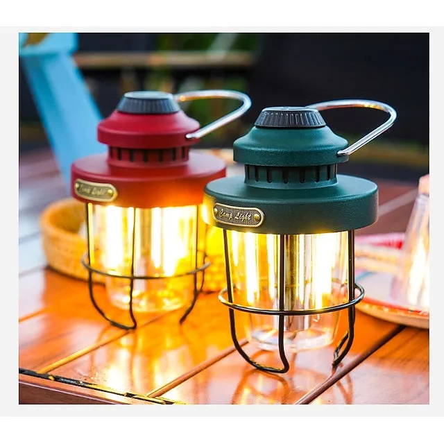 Outdoor Camping Light LED Retro Horse Lantern Portable Tent Light Convenient USB Rechargeable Camping Lantern