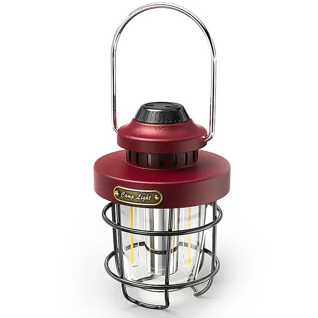 Outdoor Camping Light LED Retro Horse Lantern Portable Tent Light Convenient USB Rechargeable Camping Lantern