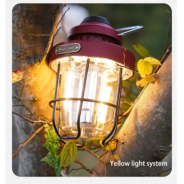 Outdoor Camping Light LED Retro Horse Lantern Portable Tent Light Convenient USB Rechargeable Camping Lantern
