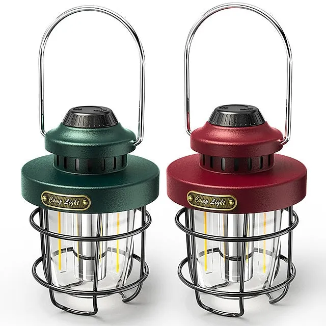 Outdoor Camping Light LED Retro Horse Lantern Portable Tent Light Convenient USB Rechargeable Camping Lantern