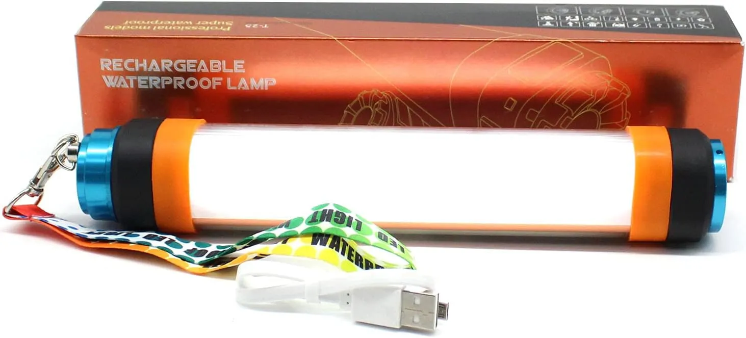 Outdoor Led Camping Tent Light Multi Functional Strong Magnetism Emergency Lamp USB Rechargeable IP68 Diving Light for Hurricane Outdoor Fishing