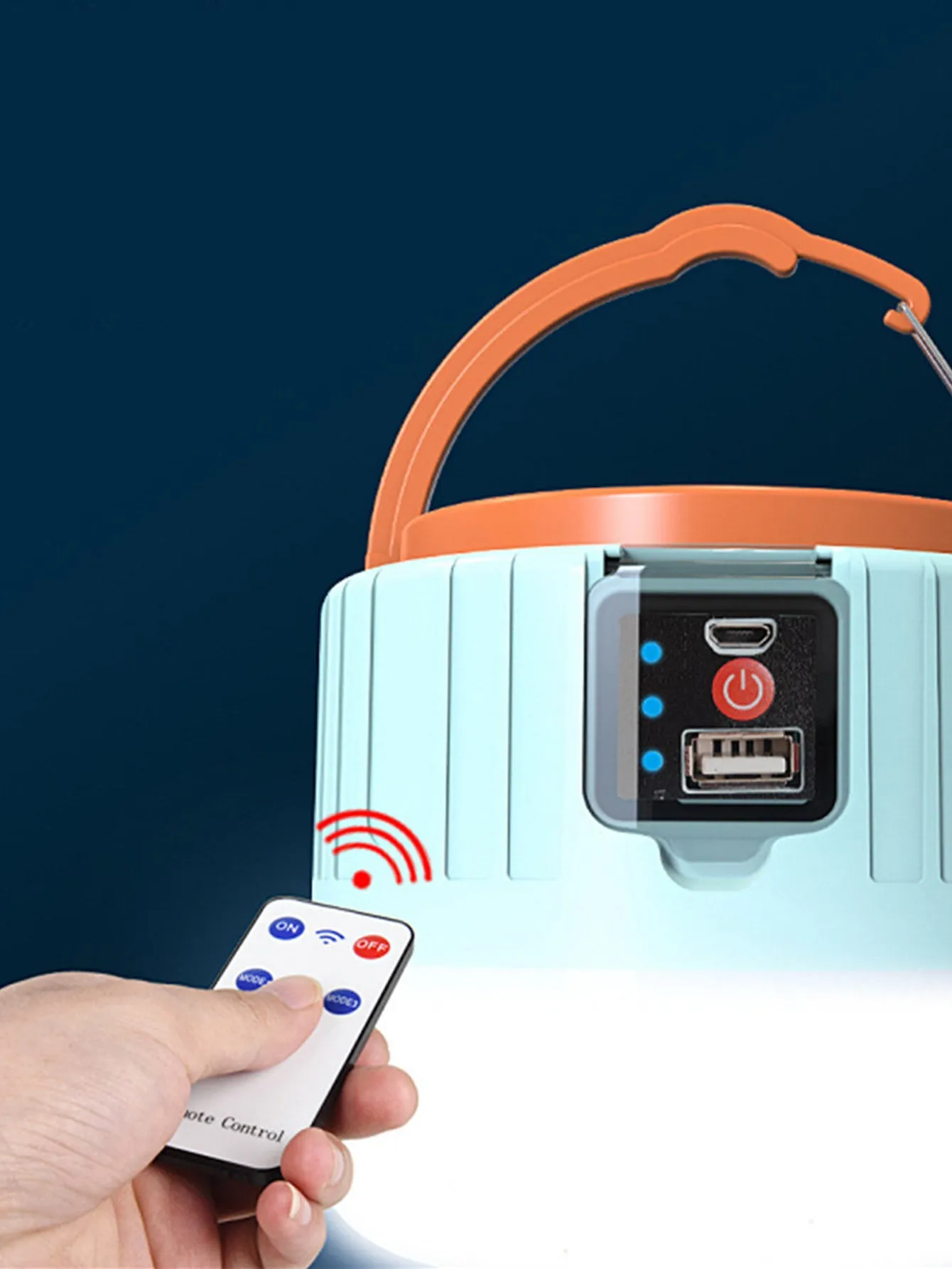 Outdoor LED solar charging remote control tent light