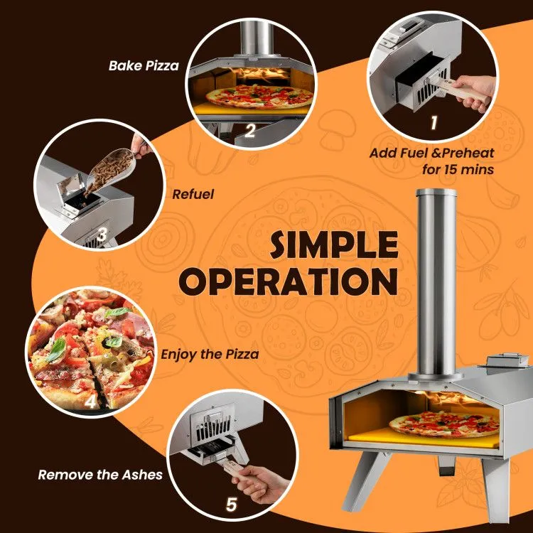 Oven Pizza Inch Stainless Portable Budget-friendly Pizza with High-demand Steel 12 Stone Outdoor