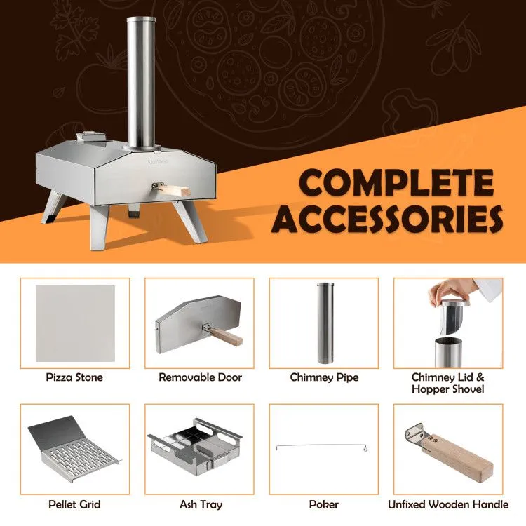 Oven Pizza Inch Stainless Portable Budget-friendly Pizza with High-demand Steel 12 Stone Outdoor