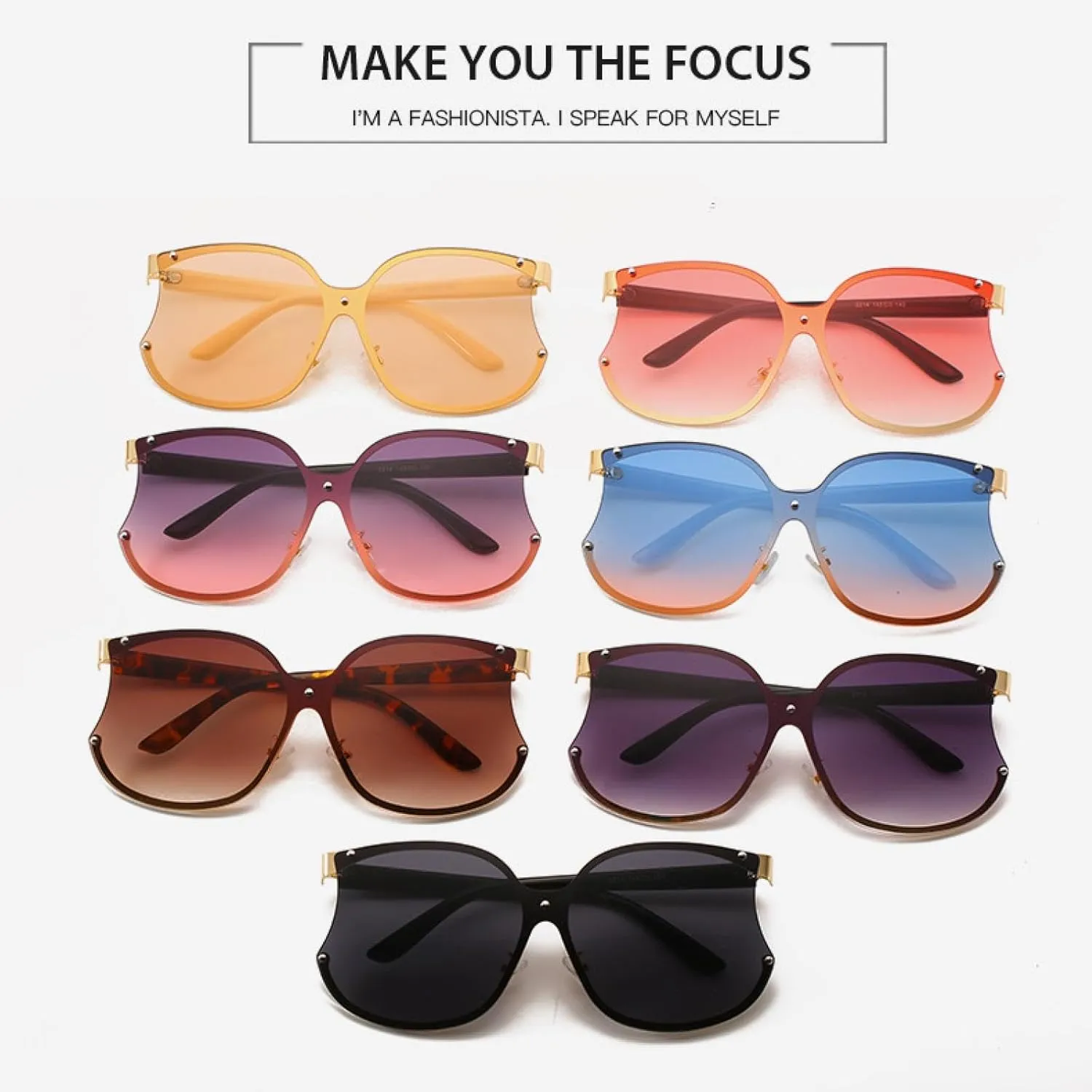 Oversized Women Men Fashion Big Frame Sun Glasses Female Summer Traveling Shades Uv400
