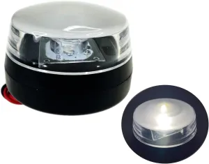 Pactrade Marine Boat WakeTower All Round Anchor Light LED Navigation Light Bimini Lights Nature White PC Plastic Housing Black Wake Tower Signal Light 120 Degrees Beam Angle Surface Mount