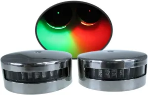 Pactrade Marine Horizontal SS304 Navigation Light LED Green Starboard Red Port