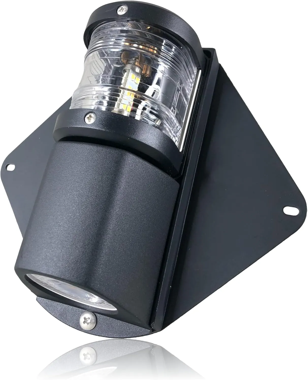 Pactrade Marine Waterproof LED Combo Masthead And Deck Light Vertical Mount For Sailboat Boats Up To 12M, G4 Type Bulb and LED Type