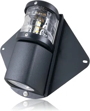 Pactrade Marine Waterproof LED Combo Masthead And Deck Light Vertical Mount For Sailboat Boats Up To 12M, G4 Type Bulb and LED Type