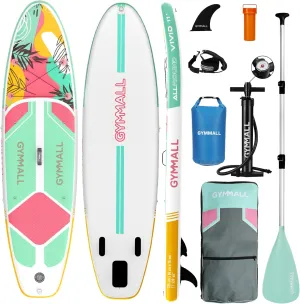 Paddle Board, Inflatable Stand Up SUP Paddle Boards for Adults & Youths of All Skill Levels, Wide & Non-Slip Deck Design Blow Up Paddleboards with Premium Accessories & Storage Bag