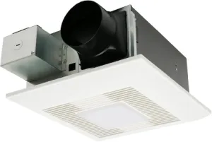 Panasonic FV-0511VFL1 WhisperFit DC Retrofit Ventilation Fan with Light, Dimmable LED Light and Nightlight, 50, 80 or 110 CFM, Quiet Energy Star Certified Energy-Saving Ceiling Mount Fan