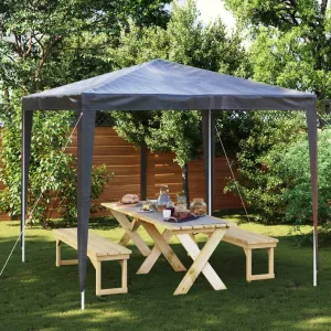 Party Tent - Anthracite Canopy, Gazebo Waterproof Shade, Outdoor Tents for Patio, Backyard, and Camping, 8.2 x 8.2 ft Steel - Cover Set for Gardens