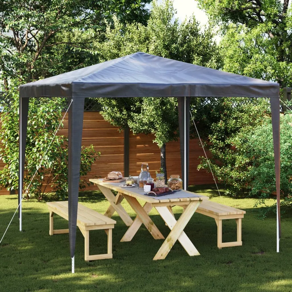 Party Tent - Anthracite Canopy, Gazebo Waterproof Shade, Outdoor Tents for Patio, Backyard, and Camping, 8.2 x 8.2 ft Steel - Cover Set for Gardens