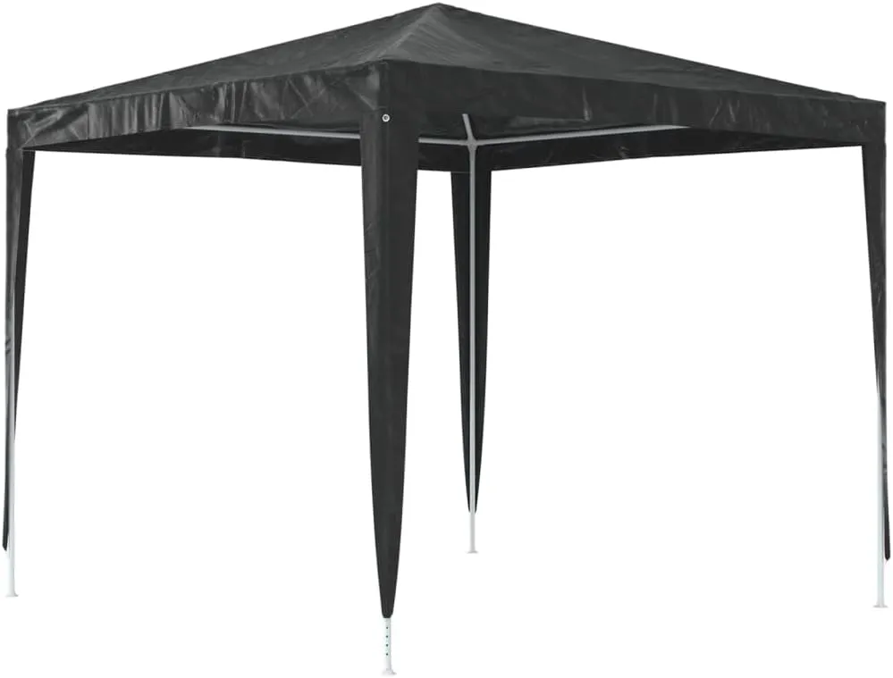 Party Tent - Anthracite Canopy, Gazebo Waterproof Shade, Outdoor Tents for Patio, Backyard, and Camping, 8.2 x 8.2 ft Steel - Cover Set for Gardens