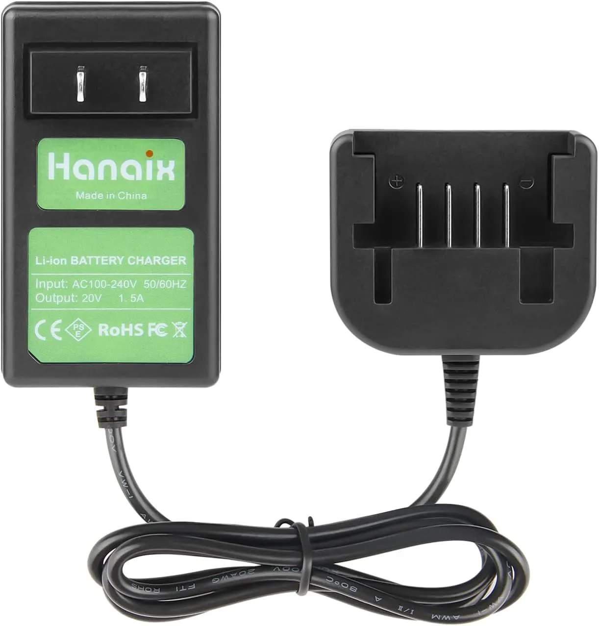 PCC691L Replacement for Porter Cable 20V Battery Charger PCC685L PCC680L PCC681L PCC682L PCC692L PCC699L, Also for Black&Decker LCS1620 20V Li-ion Battery LB20 LBXR20 LBX20 LBX4020