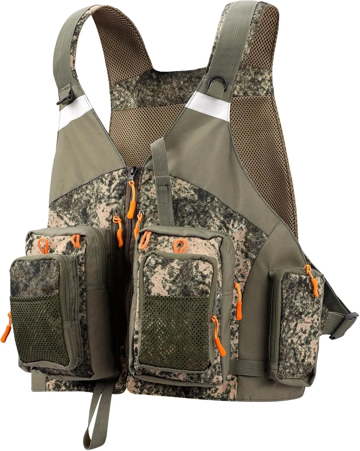 PELLOR Fly Fishing Vest, Fishing Gear Outdoor Backpack Breathable Mesh Fishing Vest Backpack for Camping Hunting