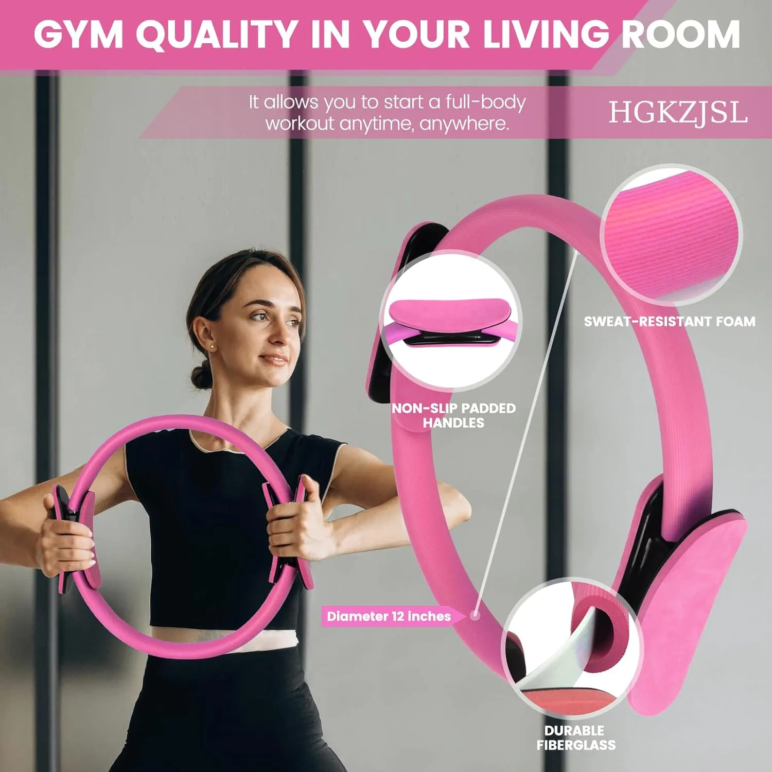 Pilates Ring Essentials Kit for Women, Home Workout Equipment Set with 9.8” Ball, Resistance Bands, Magic Circle, Accessories, Pilates Set for Beginners, Toning, Fitness Gift Idea