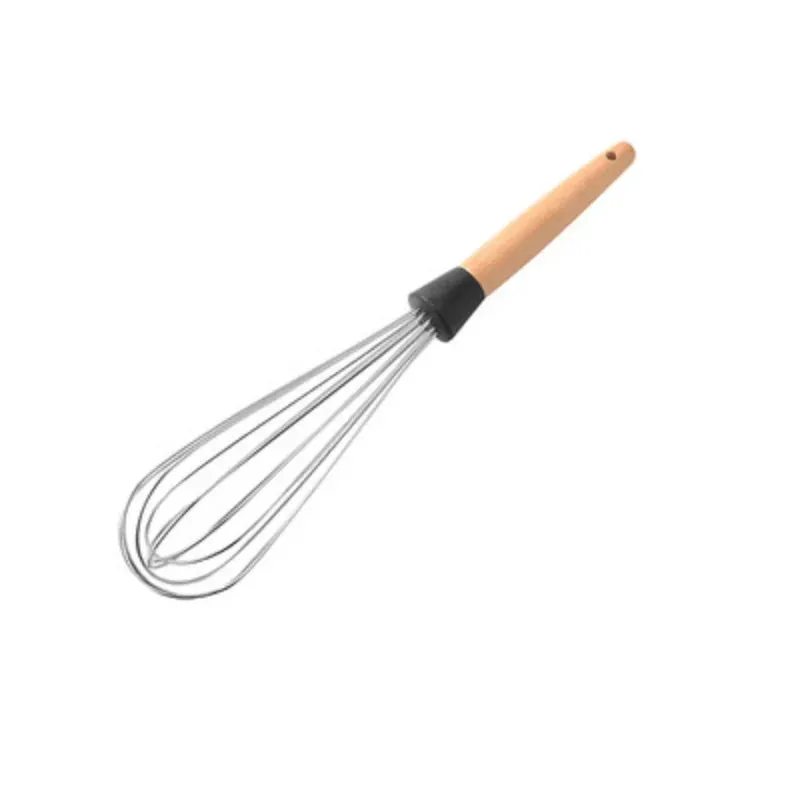 Pink Cooking Kitchenware Tool Silicone Utensils With Wooden Multifunction Handle Non-Stick Spatula Ladle Egg Beaters Shovel Set