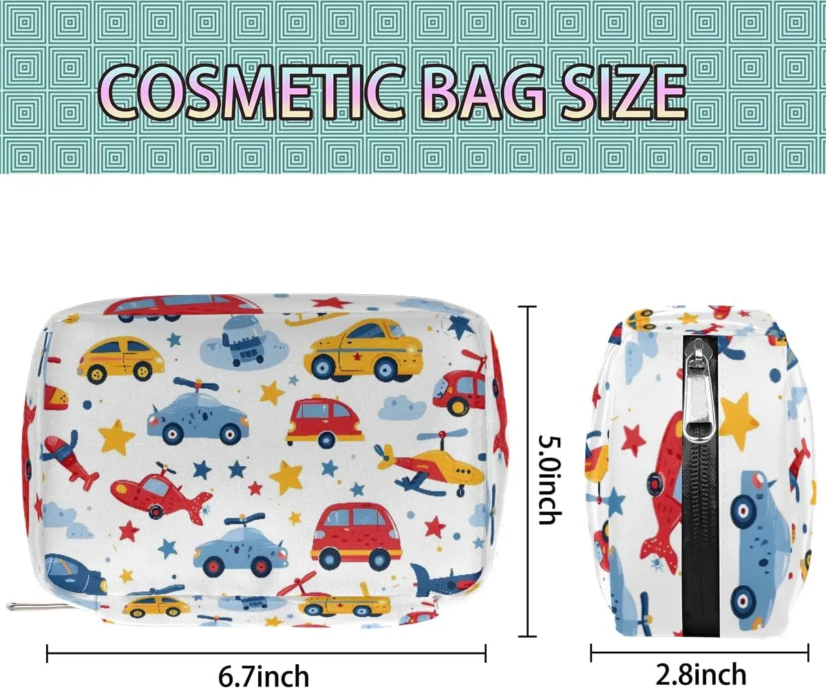 Plane Travel Toiletry Bag for Kids, Cute Small Makeup Pouch for Boys Girls, Waterproof Wash Bag Cosmetic Weekender Bag Toddler Traveling Toiletries