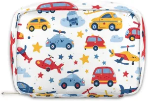 Plane Travel Toiletry Bag for Kids, Cute Small Makeup Pouch for Boys Girls, Waterproof Wash Bag Cosmetic Weekender Bag Toddler Traveling Toiletries
