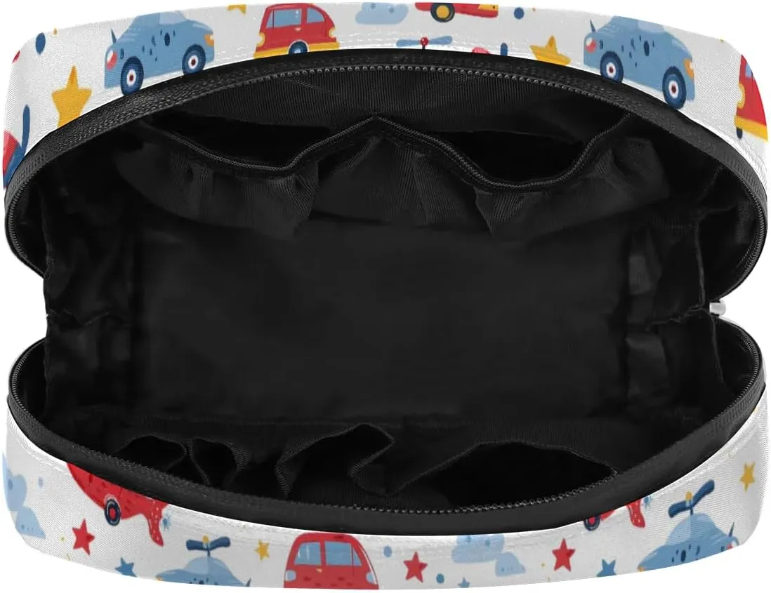 Plane Travel Toiletry Bag for Kids, Cute Small Makeup Pouch for Boys Girls, Waterproof Wash Bag Cosmetic Weekender Bag Toddler Traveling Toiletries