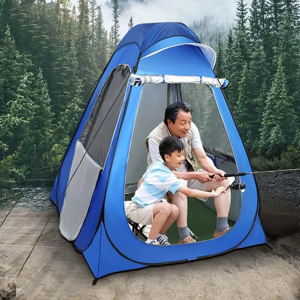 Pop Up Privacy Shower Tent Outdoor Toilet Dressing/Changing Room Portable Changing Tent for Camping Toilet Shower Privacy Shelters – Spacious, Extra Tall and Waterproof with Utility Accessories