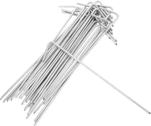 POPETPOP U-Shaped Tent Ground Pegs 30pcs Replacement Stakes for Heavy Duty Camping Tent Canopy Beach Lawn
