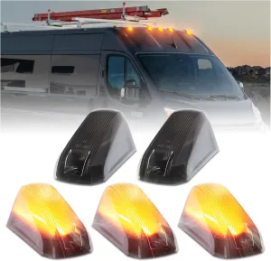 POPMOTORZ 5pcs Cab Roof Marker Light 18 LED Amber Roof Top Clearance Lights,Cab Marker Light for 2014-2020 Dodge RAM PROMASTER 1500 2500 3500 Led Roof Running Lights, Pickup Trucks
