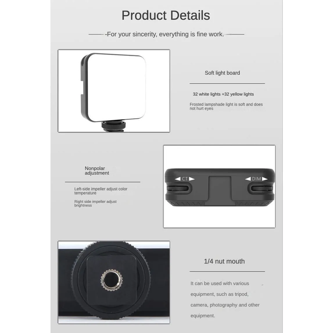 Porcket RGB Lamp Portable Mini Selfie Fill Light conference livestream