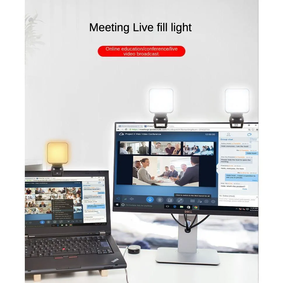Porcket RGB Lamp Portable Mini Selfie Fill Light conference livestream