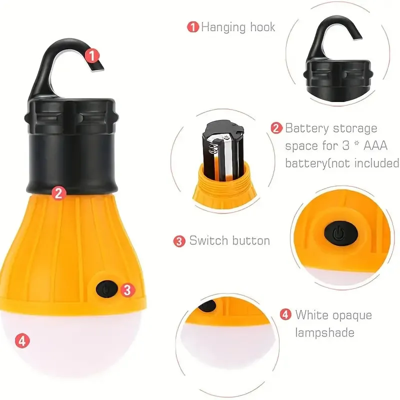 Portable 3LED Outdoor Hook Pendant Lights