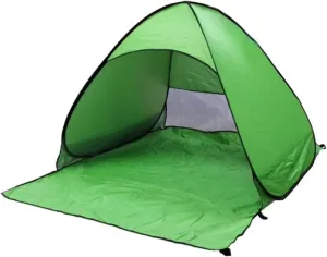 Portable Automatic Pop Up Tent for Beach Sun Shelter with Design Instant Setup Camping Shade Green for Outdoor Activities and Travel