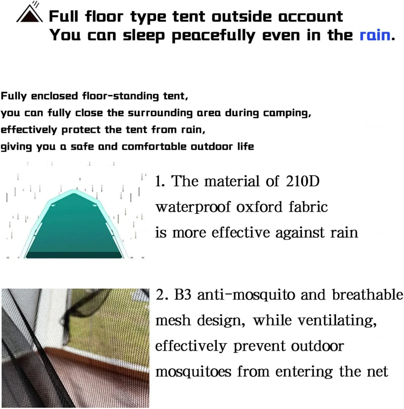 Portable Campitent Automatic Pop-Up Dome Tent for Camping, Waterproof 3-4 Person Instant Tent Easy to Set Up,for Backpacking, Camping, Hiking (a a)