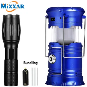 Portable Flashlight Solar Camping Tent Light Lamp