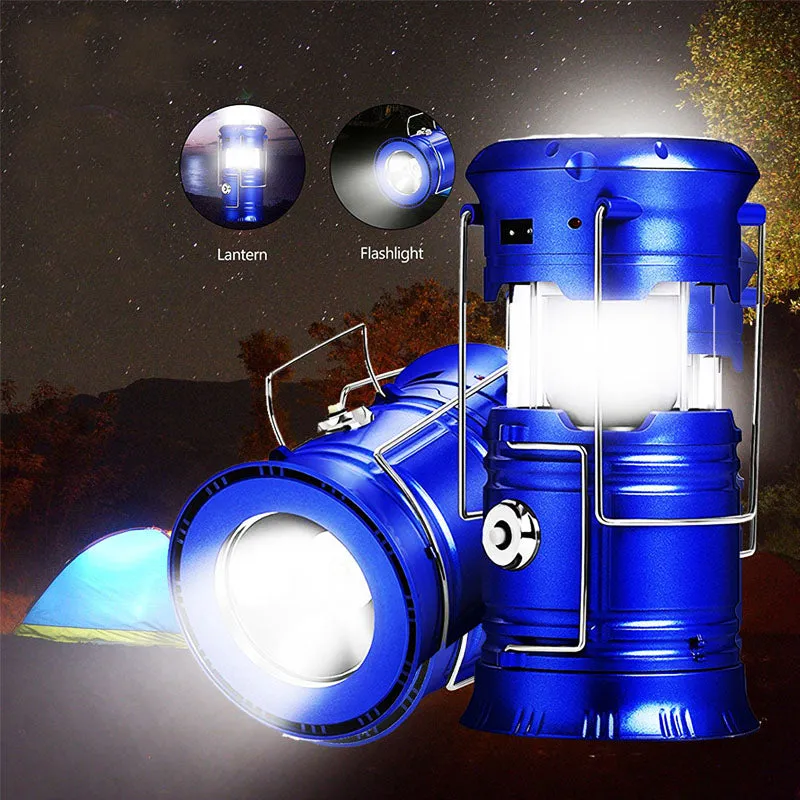 Portable Flashlight Solar Camping Tent Light Lamp