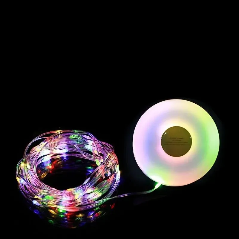 Portable LED Camping String Light - 8m Outdoor Atmosphere Tent Light with 1800mAh Rechargeable Battery