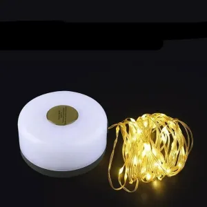 Portable LED Camping String Light - 8m Outdoor Atmosphere Tent Light with 1800mAh Rechargeable Battery