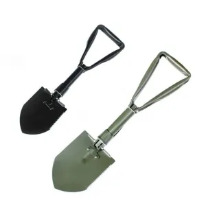 Portable Multifunction Stainless Steel Folding Shovel - Survival Spade for Camping and Outdoor Cleaning
