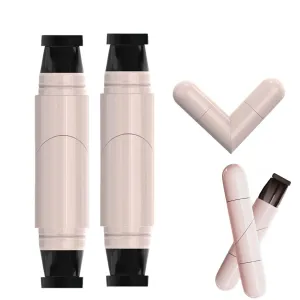 Precision Eyeliner Stamp, Double-Ended Winged Eyeliner Stamp Pen, Foldable Smudge-Proof Waterproof Eyeliners Tool (Black 2pcs)