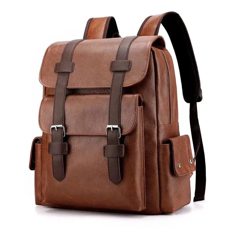 Premium PU Leather Men’s Backpack