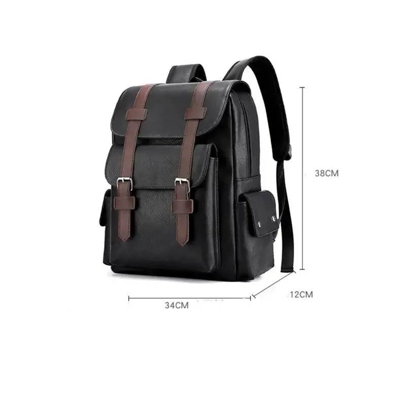 Premium PU Leather Men’s Backpack