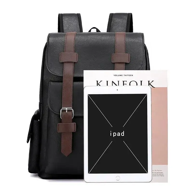 Premium PU Leather Men’s Backpack