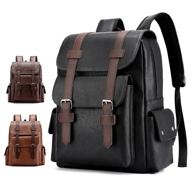 Premium PU Leather Men’s Backpack